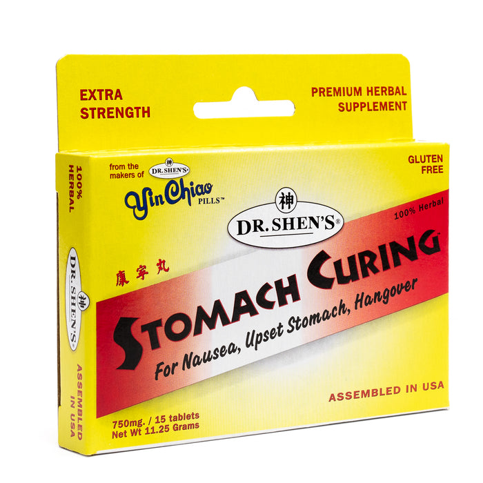 photo of a box of Dr. Shen's Stomach Curing pills, 15 tablets size