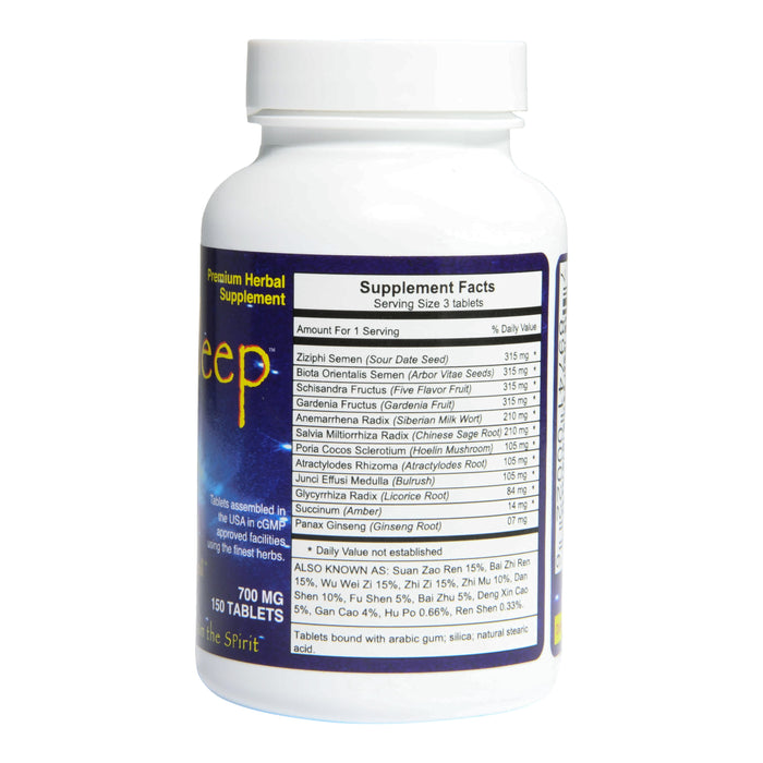 side view 1 bottle of Dr. Shen's Good Sleep & No Worries Pill