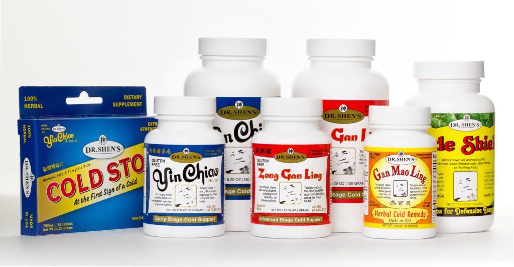 photo of assortment of Dr. Shen's Yin Chiao and other products