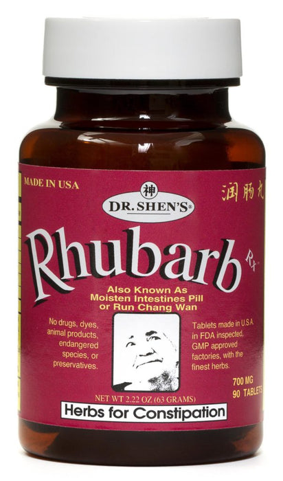 bottle of Dr. Shen's Rhubarb: Herbs for Constipation