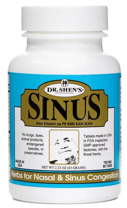 bottle of Dr. Shen's Sinus Pills for Nasal & Sinus Congestion